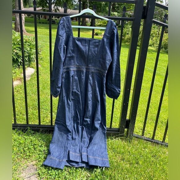 Reformation Celeste Denim Maxi Dress NWT - Picture 9 of 10